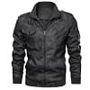 2020 Autumn Winter Men's Motorcycle Leather Jacket Windbreaker Hooded Jackets Male Outwear Warm Biker PU Jackets EU Size 3XL