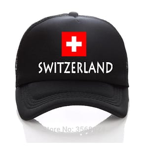SWITZERLAND Adult Trucker Hats Football Mesh Baseball Cap Women Sun Hat SWITZERLAND Flag Snapbacks For Men Summer