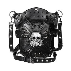 Steampunk Bag Skull Punk Retro Rock Gothic Goth Shoulder Waist Bags Leg Thigh Bag Lady Hip Hop Rivet Packs Style for Women Mens