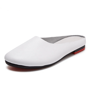 AIYUQI Women Slippers 2021 Spring New Genuine Leather Women Shoes big Size 41 42 43 Flat Casual Summer Half Slippers Women