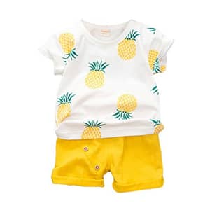 New Summer Children Clothes Suit Baby Boys Girls Cartoon Fashion T Shirt Shorts 2Pcs/sets Toddler Cotton Clothing Kids Tracksuit