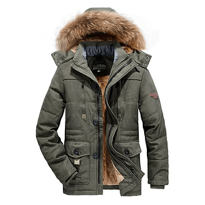 UAICESTAR Men Winter Jacket Parkas Coat Fur Collar Fashion Thicken Warm Jackets Casual High Quality Large Size 6XL Men's Coat