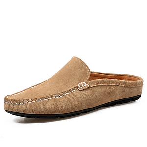 KOZLOV Summer Half Shoes For Men Luxury Brand Designer Fashion Slipon Men Lazy Shoes Suede Leather High Quality Slippers Loafers