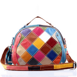 Genuine Leather Shell Shoulder Bag Patchwork Colorful Tote Lady Crossbody Bags Fashion Women Messenger Bags