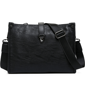 FEIDIKABOLO Latest Arrival Black Leather Messenger Bag Mens Cross Body Shoulder Bags Luxury Business Envelope Bag Male Satchel