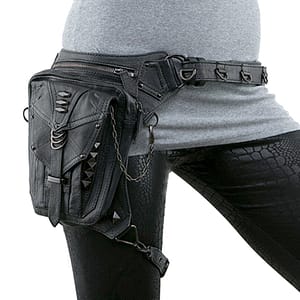 Motorcycle Women Waist Bag Fanny Packs Steampunk Thigh Belt Bag Moto & Biker Drop Leg Bag Gothic Men Shoulder Crossbody Bags