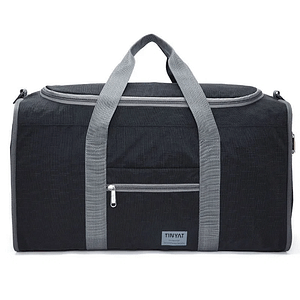 TINYAT Male Men Travel Bag Folding Bag Protable Molle Women Tote Waterproof Nylon Casual Travel Duffel Bag Black luggage T-306