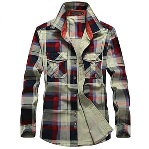 Quality Plaid Shirt Men 100% Cotton Spring Autumn Long Sleeve Casual Comfortable Mens Shirts Camisetas Hombre Plus Size M-4XL