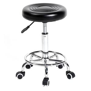 Multi-Purpose Adjustable Round Chair Drafting Rolling Swivel Stool with Wheels and Soft Padding for Office Bar Stools Modern