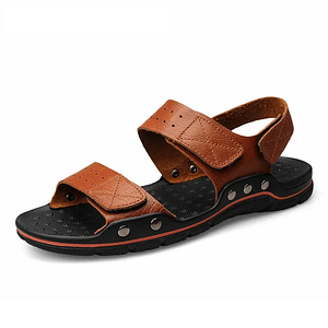 Summer Men Casual Genuine Leather Sandals Flat Beach Sandalias Hombre Cuero Open Shoes Sandales Homme 2020 Non Slip Size 48