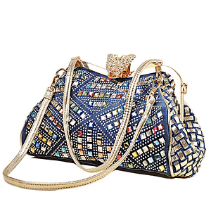 iPinee Ladies Handbags Women Fashion Bags Brand Design Women' Shoulder Bags Denim Rhinestones Decorative