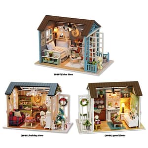 DIY Handmade Wooden Miniature Dollhouse Model Building Kits Toys For Children