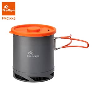 Fire Maple FMC-XK6 Heat Exchanger Pot 1L Foldable Cooking Pots with Mesh Bag Outdoor Camping Cookware