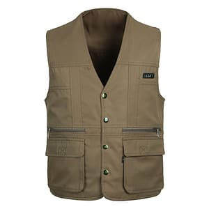Classic Thin Sleeveless Men Jacket With Many Pockets Summer Casual Photographer Reporter Multi Pocket Vest For Male Waistcoat