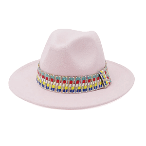 HOAREE Pink Fedora Hat Winter Panama Hat Women Elegant Ladies Felt Caps Vintage Autumn WInter Trilby Hat Wide Brim Brand Fedora
