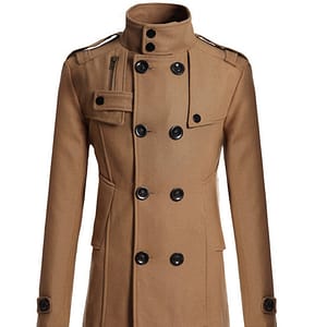 Medium and long woolen trench coat