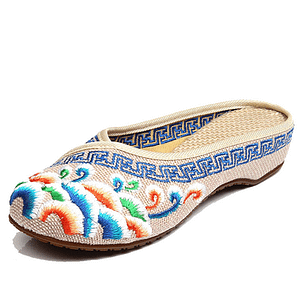 TIMETANG Handmade Flower Embroidery Slippers Summer Fashion Women Chinese Style Casual Shoes Woman Breathable Flip Flops E183