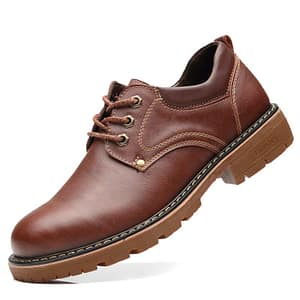 2019 Autumn New Men Martens Leather Shoes Brogue Casual safety shoes Men Genuine Leather Shoes Work Business Casual Sneakers