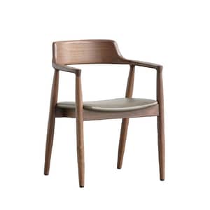 Nordic solid wood dining chair Kennedy president chair Hiroshima chair coffee shop restaurant meeting negotiation chair simple b