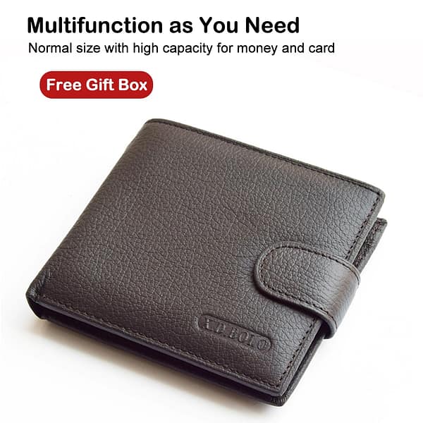 X.D.BOLO Wallet Men Leather Genuine Cow Leather Man Wallets With Coin Pocket Man Purse leather Money Bag Male Wallets Wholesale