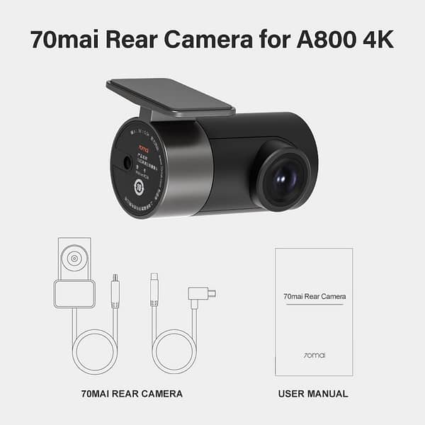 70mai Rear Cam Only for 70mai 4K Dash Cam A800 A800S 70mai A800 A800S 4K Car DVR Rearview cam 70mai Pro Plus + A500S