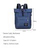 Lady's Leisure Canvas Shoulder bag Roll Top Travel bag Schoolbag Backpacks for 15" Laptop Backpack Woman
