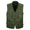 Male Vest Men Fashion Cotton Sleeveless Jackets Black Casual Fishing Vests with Many Pockets Unloading Waistcoat