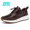 ZFTL Men's casual shoes genuine leather 2020 new man sports shoes male running shoes Cowleather Thick sole walking shoes