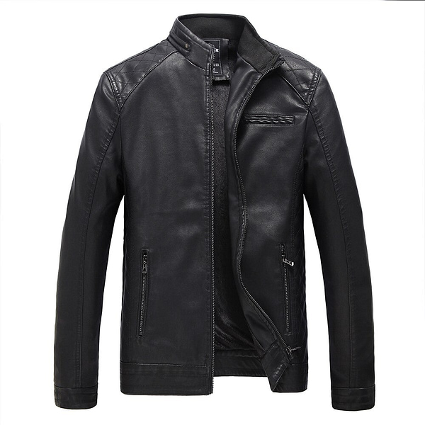 100% Quality Men Clothing Coat Jacket Real Leather Winter Male Jacket Motorcycle Zipper Stand Brown Genuine Leather Jacket Mens