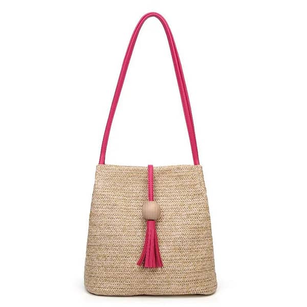 Straw Handbags for Women 2021 Summer Woven Rattan Bag Handmade Woven Beach Bag Bohemia Rattan Handbag