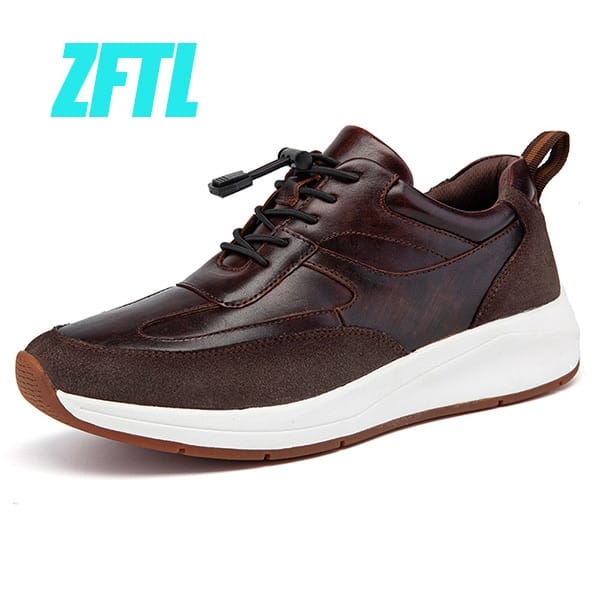ZFTL Men's casual shoes genuine leather 2020 new man sports shoes male running shoes Cowleather Thick sole walking shoes