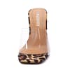 Big Shoes 42 Leopard Print Sandals Open Toe High Heels Women Transparent Perspex Slippers Shoes Heel Clear Sandals