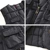 Multi Pocket Cotton Vest For Men Winter Padded Casual Thick Warm Photographer Sleeveless Outerwear Jacket With Many Pockets Male