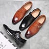 Men Dress Shoes Brogue for Men Formal Business Flats Loafers Wedding Homme Cap-toe Wingtip Oxford Plus Size 38-48 Brown Black