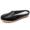 New Summer Genuine Leather Sandals Women Closed Toe Outdoor Slippers Cutout Breathable Women Flats Shoes Plus Size 35-44 WSH3586