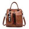 Vintage Style Shoulder Bags and Soft Leather Backpack for Ladies