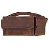 New Multi-functions Vintage Genuine Leather Men Waist Pack (Brown)