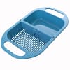 Folding Drain Basket Leaking Fruit Box Vegetable Container Drain Rack Sink with Handle Storage Baskets