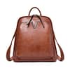 New Vintage High Quality Leather Brand Female Backpack and Multifunction Shoulder Bag