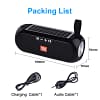 Portable Solar charging Bluetooth Speakers Column Wireless Stereo Music Power Bank Boombox waterproof AUX FM radio super bass