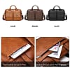 JEEP BULUO Men's Bags Briefcase Travel Easy To Carry Multifunctional Large Handbag 14-inch Computer Split Leather Man Big Bag