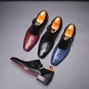 Luxury Brand Crocodile Leather Fashion Men Business Dress Loafers Pointy Black Shoes Oxford Breathable Formal Wedding Shoes