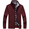 New Autumn Winter Jacket Men Warm Cashmere Casual Wool Zipper Slim Fit Fleece Jacket Men Coat Dress Knitwear Male