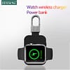 External Battery Pack QI Wireless Charger for Apple Watch iWatch 1 2 3 4 5 Wireless Charger Power Bank 950mah Portable Outdoor (Black)