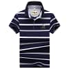 polo shirt men high quality mens polo shirt 95%cotton Short-sleeved embroidered stripes business casual mens polo shirt 3631