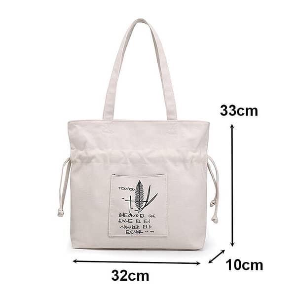 String Women Shoulder Bag Cotton Canvas Girls Handbag Casual Tote Female Eco Crossbody Bag Ladies Vintage Messenger Bags