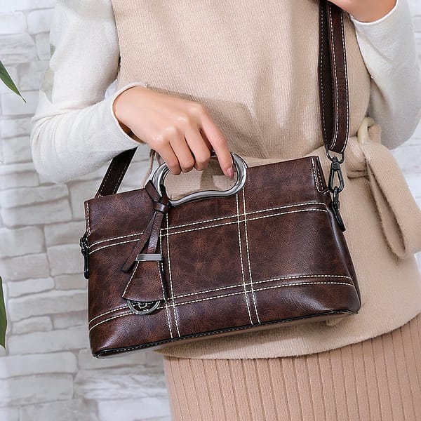Vintage Leather Crossbody Bag Hand Bags For Women 2020 Designer Women Shoulder Messenger Bags Sac Ladies Handbags High Quality (Dark Brown)