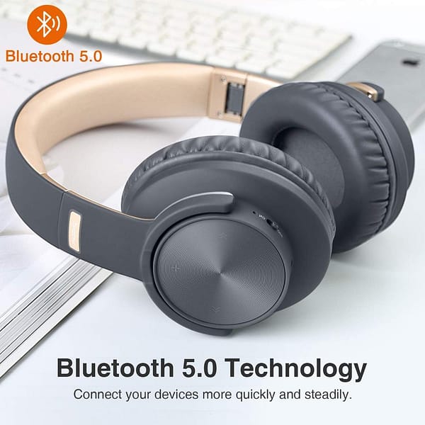 Picun B8 Wireless Headphones Bluetooth 5.0 Headset 40H Play time Touch Control Over Ear Earphone with Mic TF Stereo Headset for