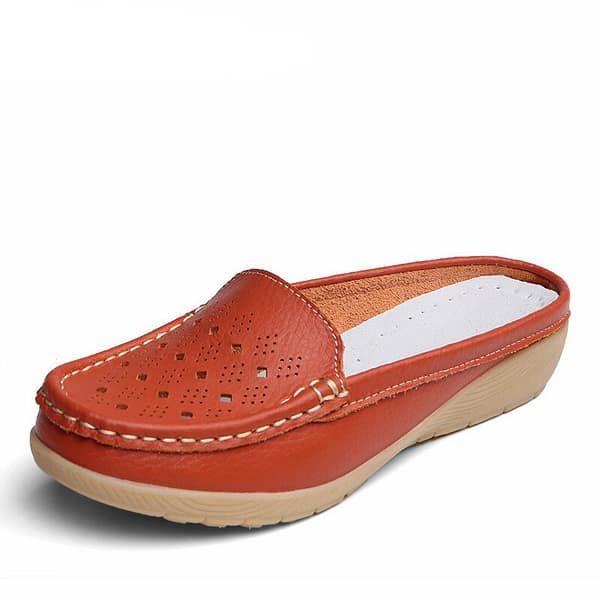 TIMETANG Cut-Outs Summer Woman Shoes Genuine Leather Women Flats Hollow Women's Loafers Soft Mother Moccasin Shoe Size 35-41E700