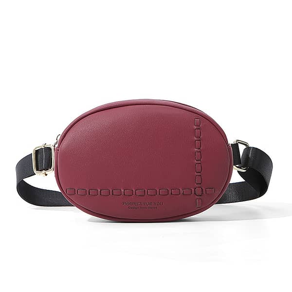 WEICHEN Designer Oval Chest Bag Waist Bag Women Crossbody Bag Leather Ladies Bum Pochete Bolsa Belt Bag Sac Fanny Pack Purse